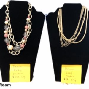 Sabika denim lady necklace set